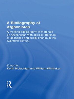 cover image of A Bibliography of Afghanistan
